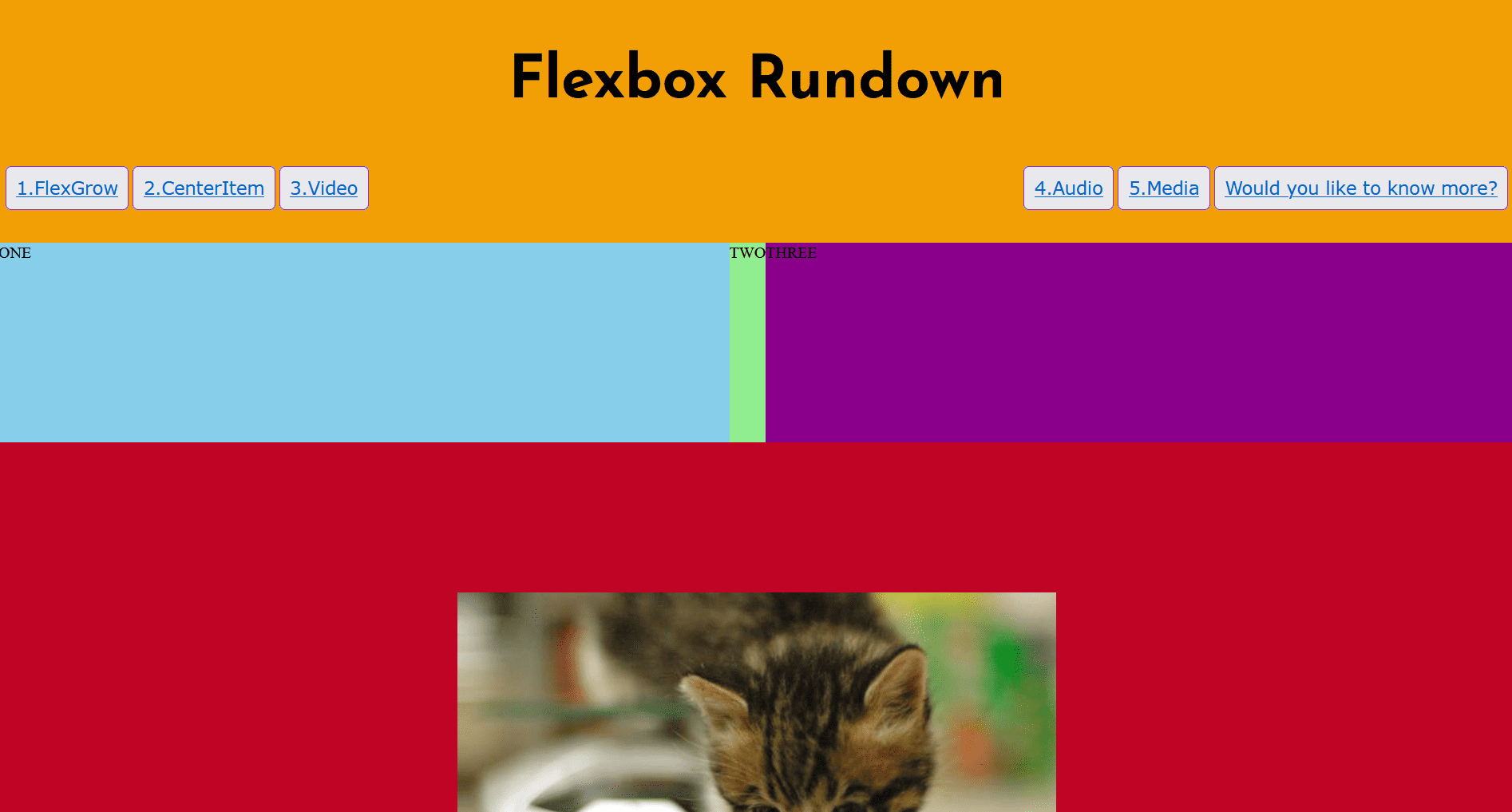 flexbox rundown preview